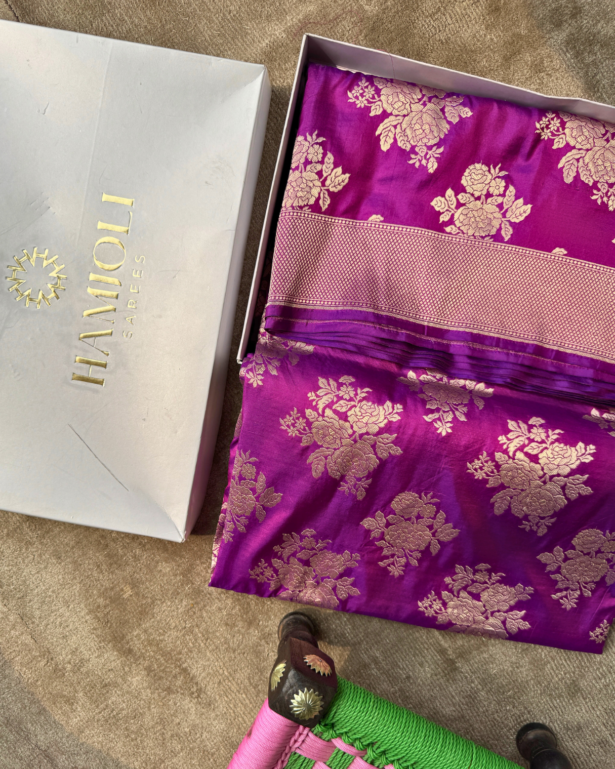Dark Pink Pure Banarasi Katan Silk Saree
