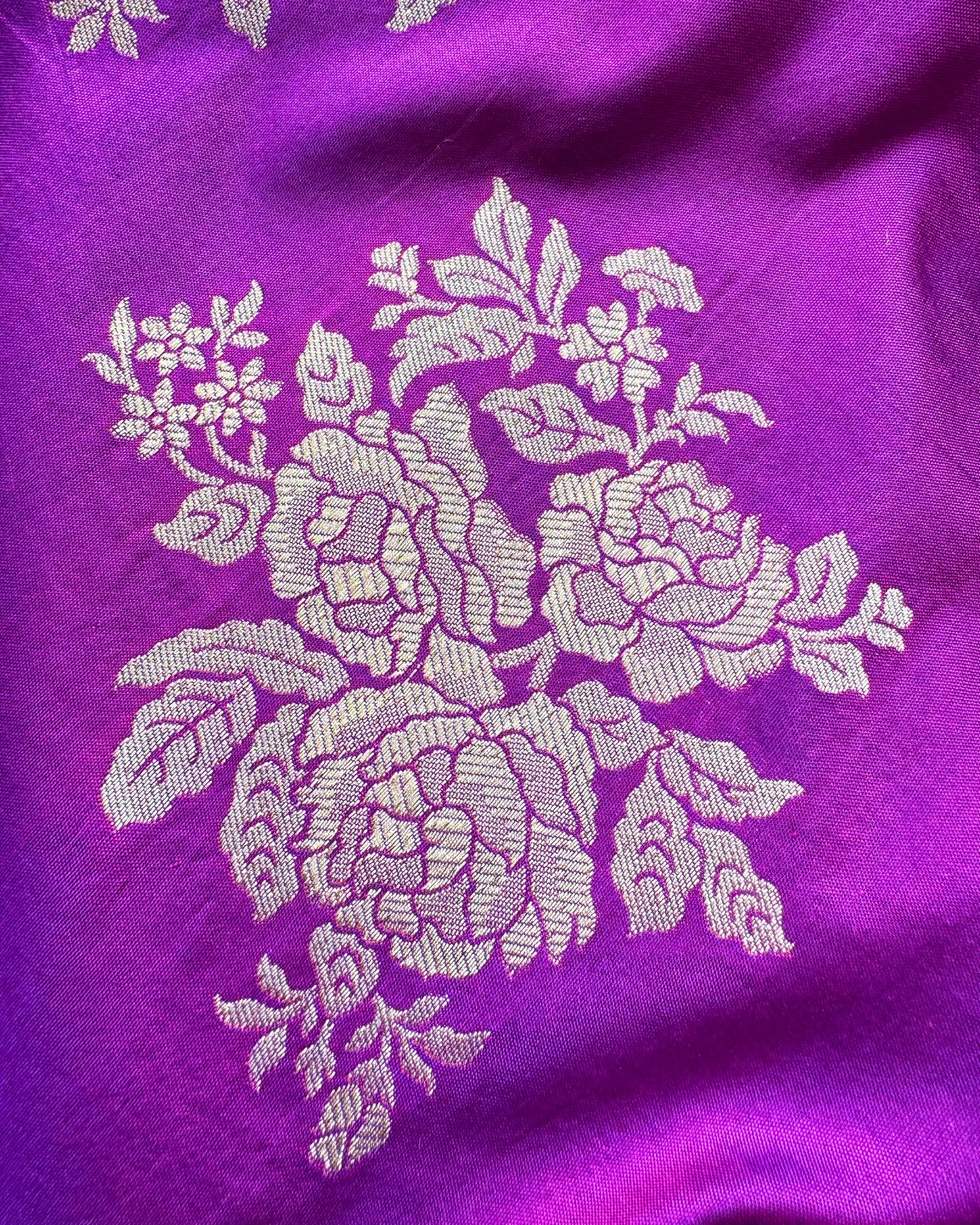 Dark Pink Pure Banarasi Katan Silk Saree