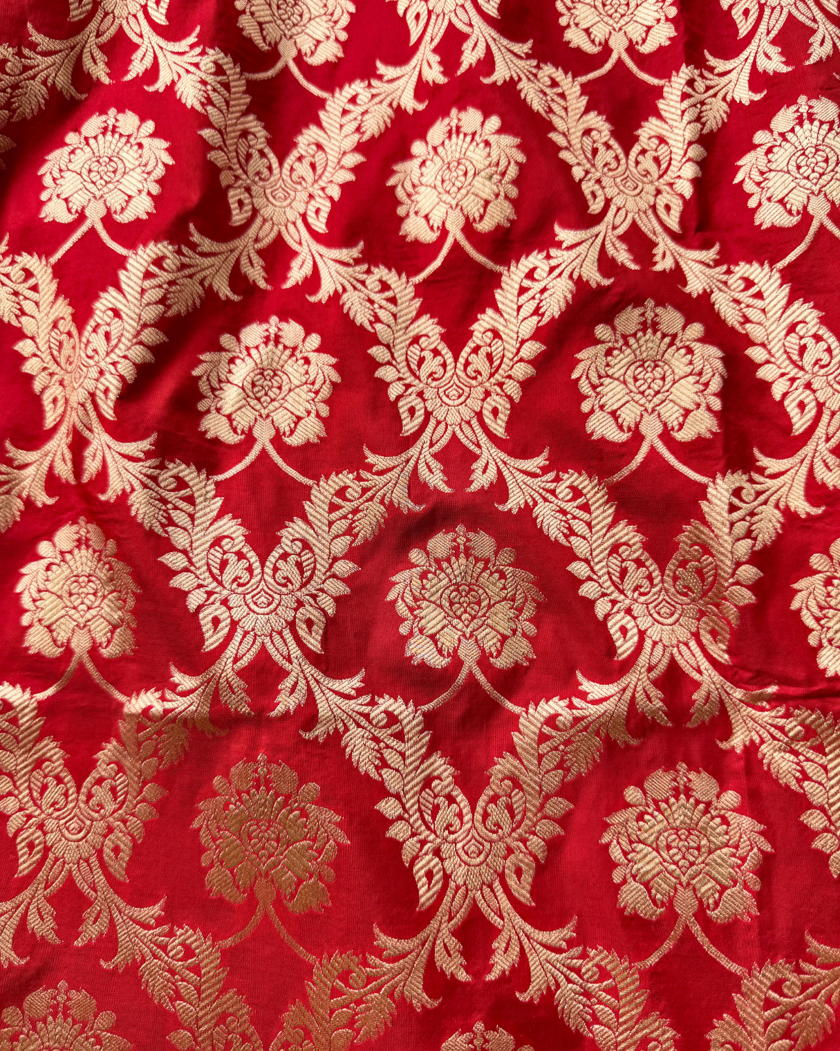 Red Pure Banarasi Katan Silk Saree