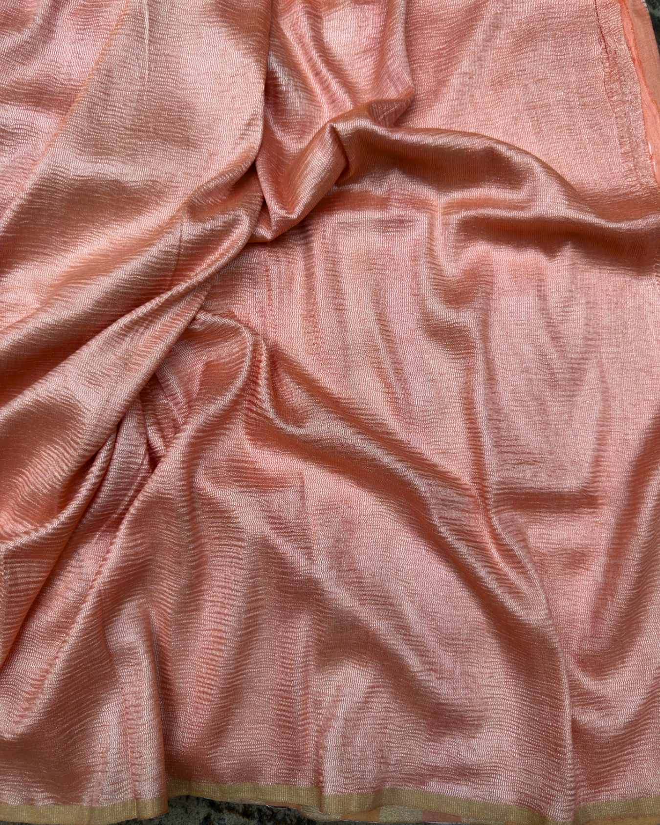 Orange Pure Banarasi Munga Silk Rangkat Saree