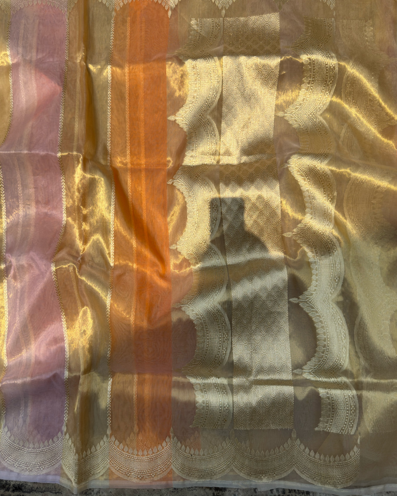 Pink Tissue Katan Handloom Banarasi Saree