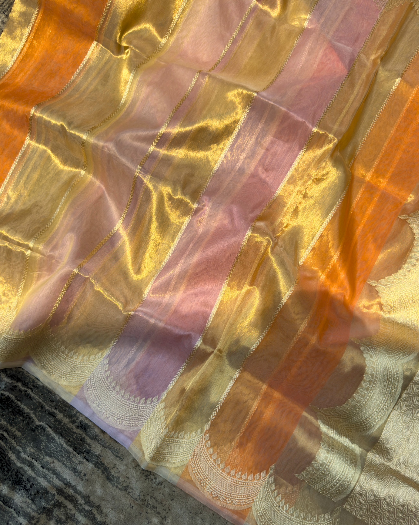 Pink Tissue Katan Handloom Banarasi Saree