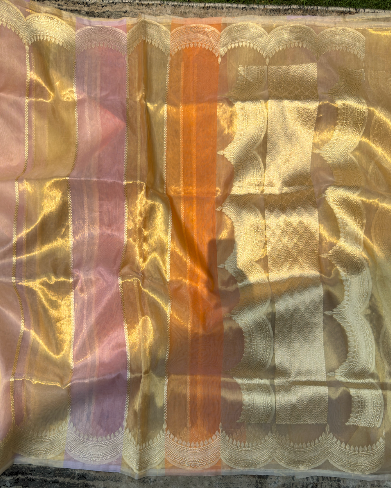 Pink Tissue Katan Handloom Banarasi Saree
