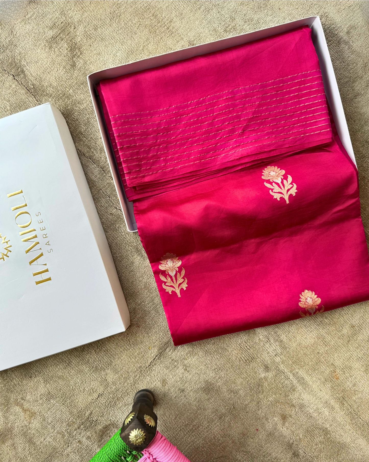 Pink Pure Banarasi Mulberry Soft Silk Saree