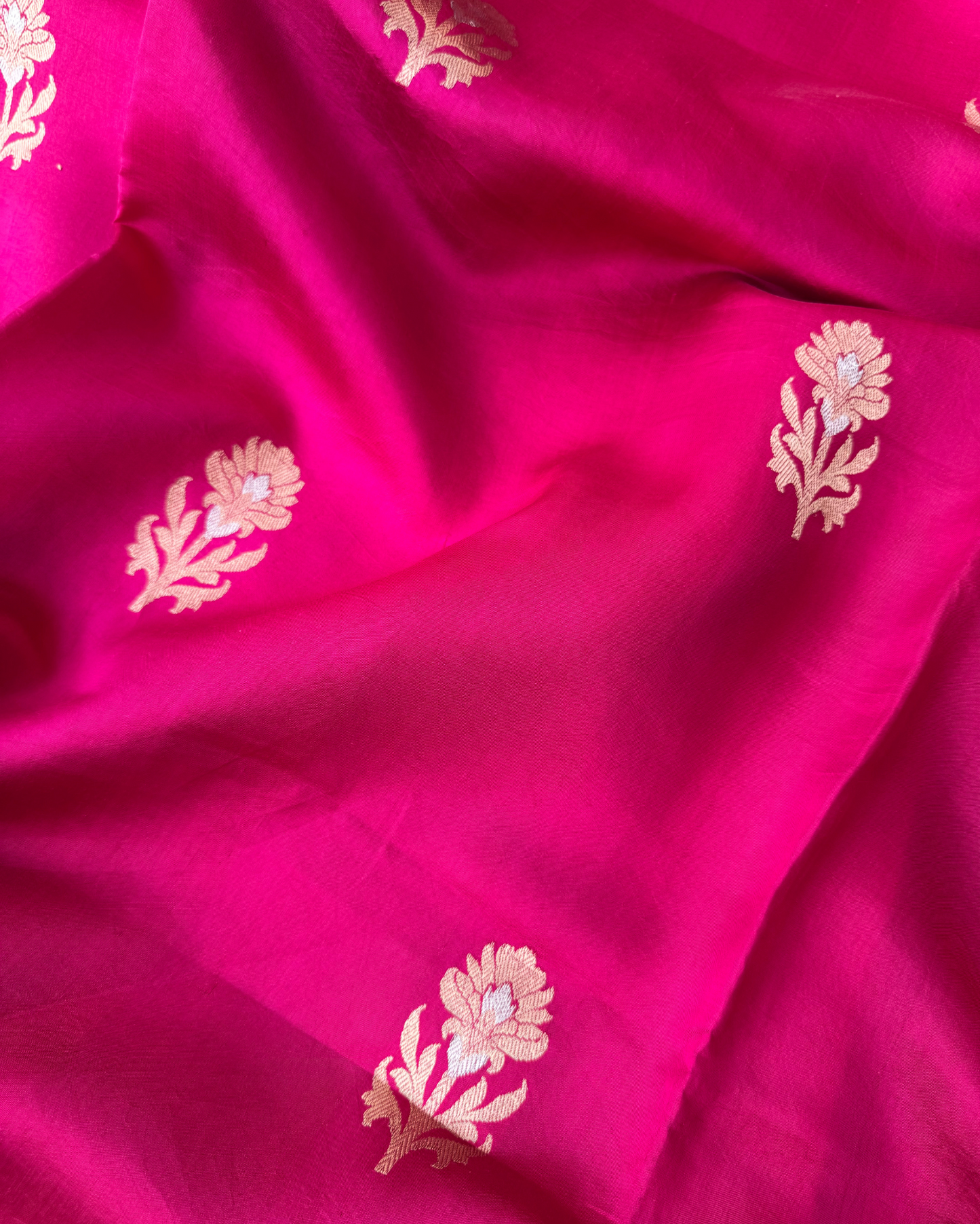 Pink Pure Banarasi Mulberry Soft Silk Saree