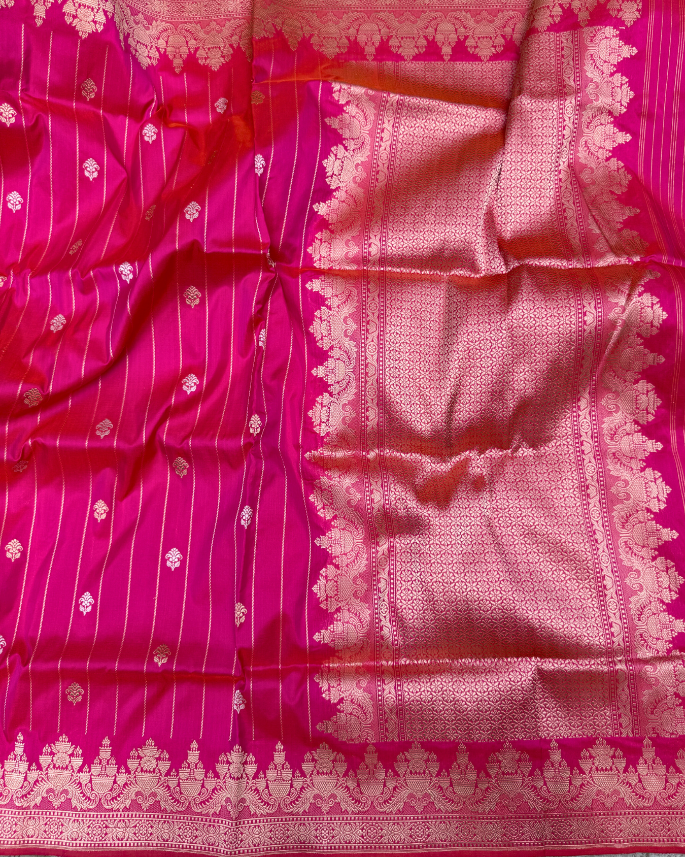 Pink Pure Katan Handloom Banarasi Meenakari Saree
