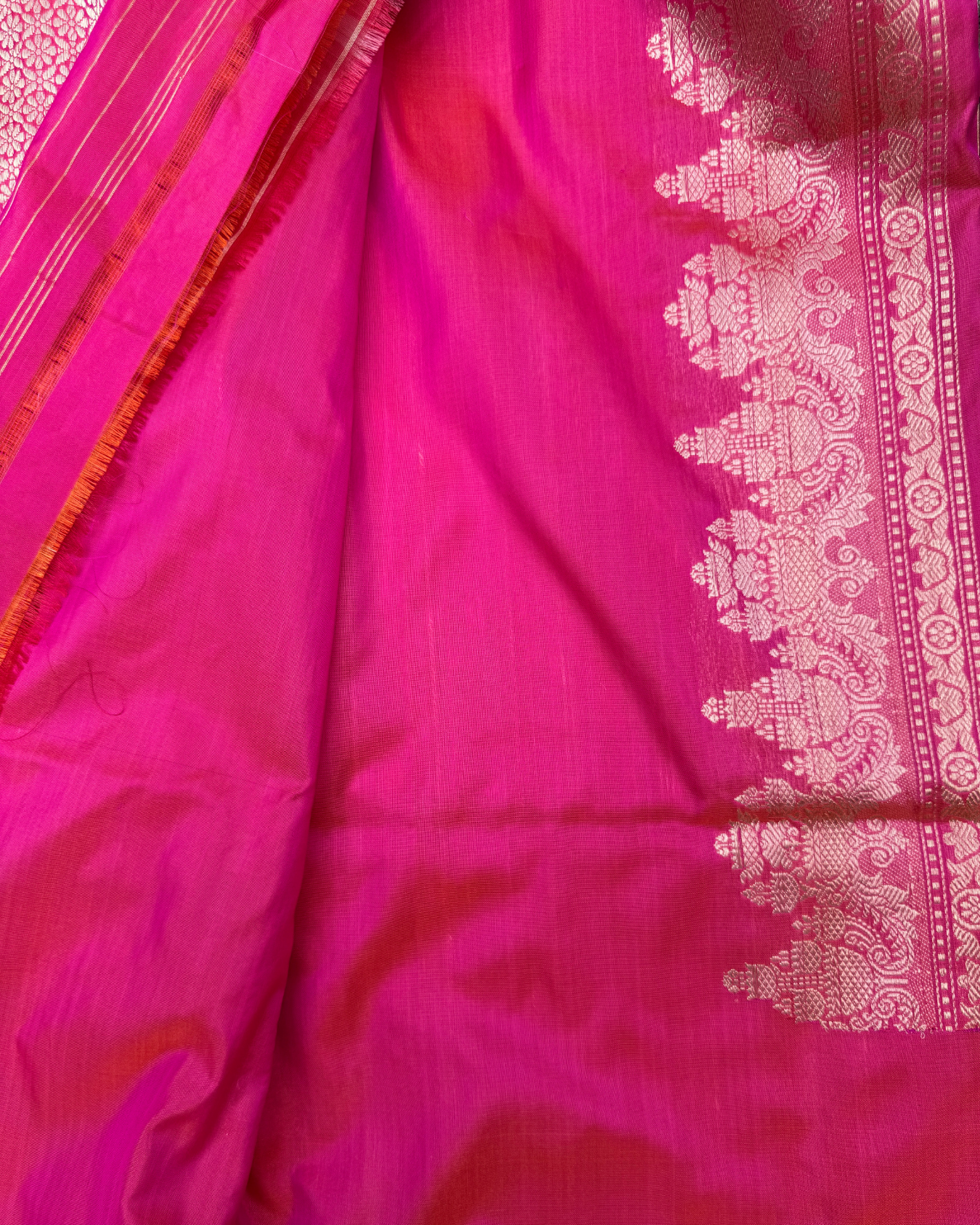 Pink Pure Katan Handloom Banarasi Meenakari Saree