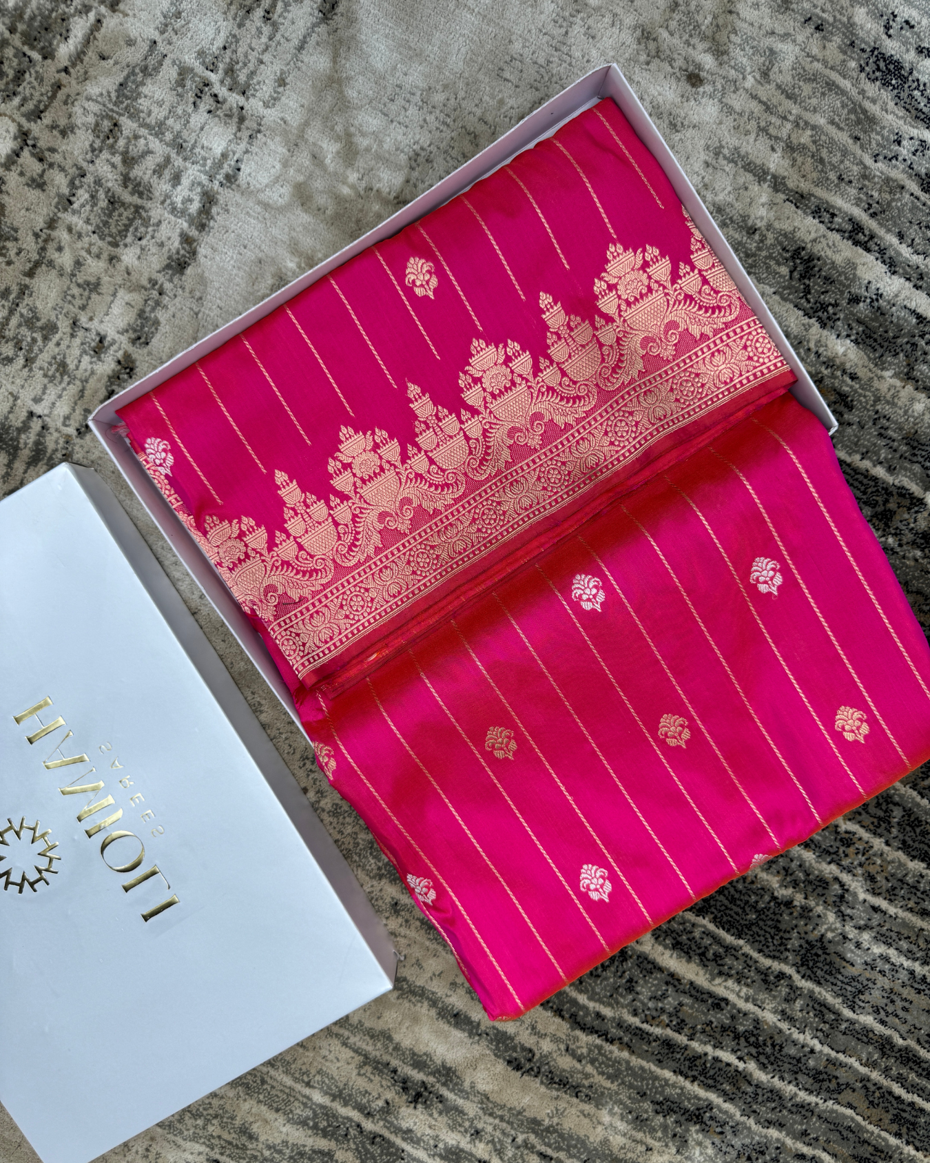 Pink Pure Katan Handloom Banarasi Meenakari Saree