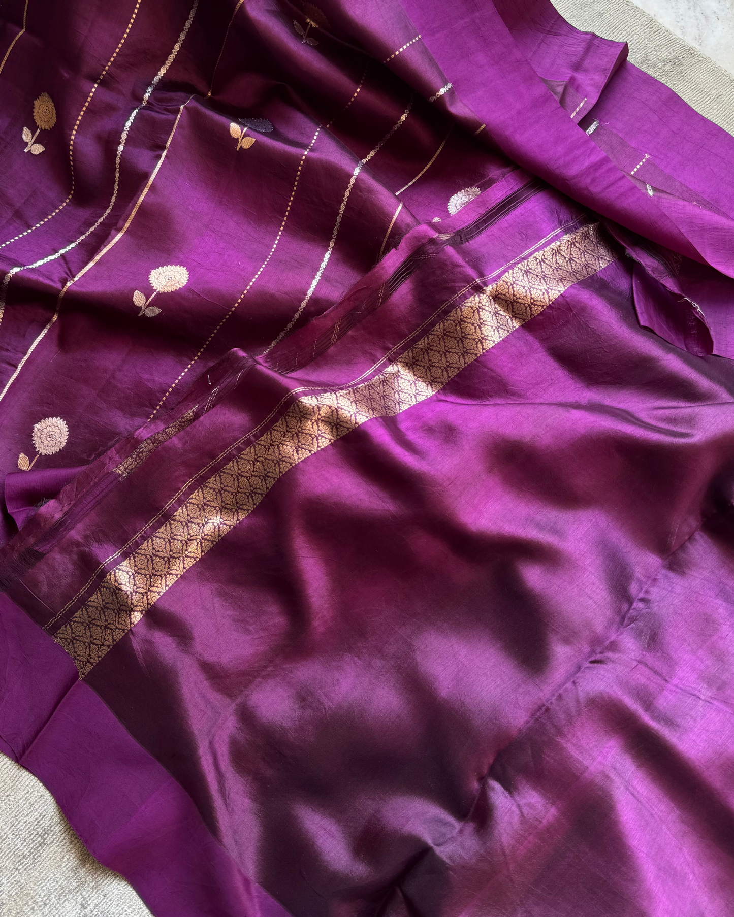Deep Pink Pure Raw Mango Silk