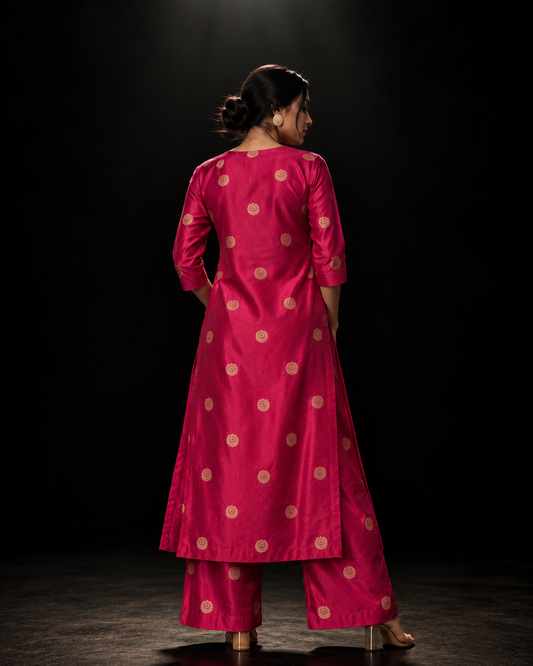 Pure Handloom Banarasi Silk Co-ord Set