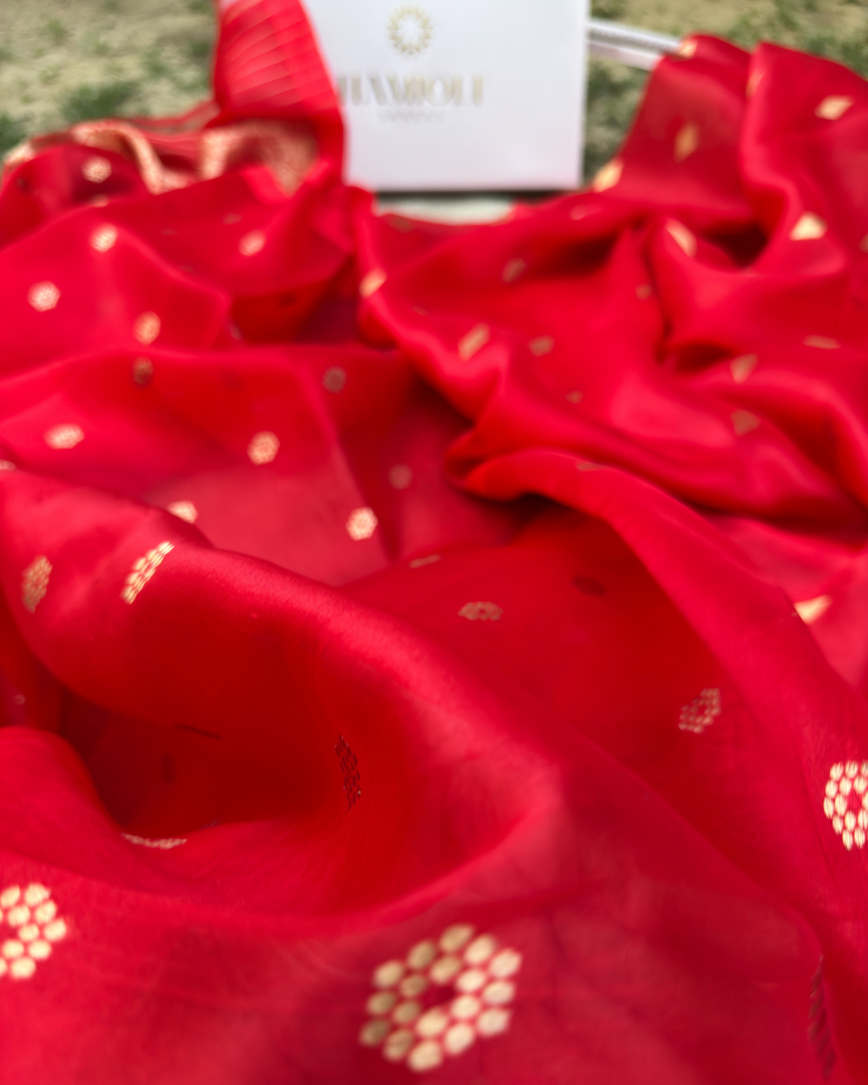 Red Pure Banarasi Kora Silk Suit Set with Dupatta