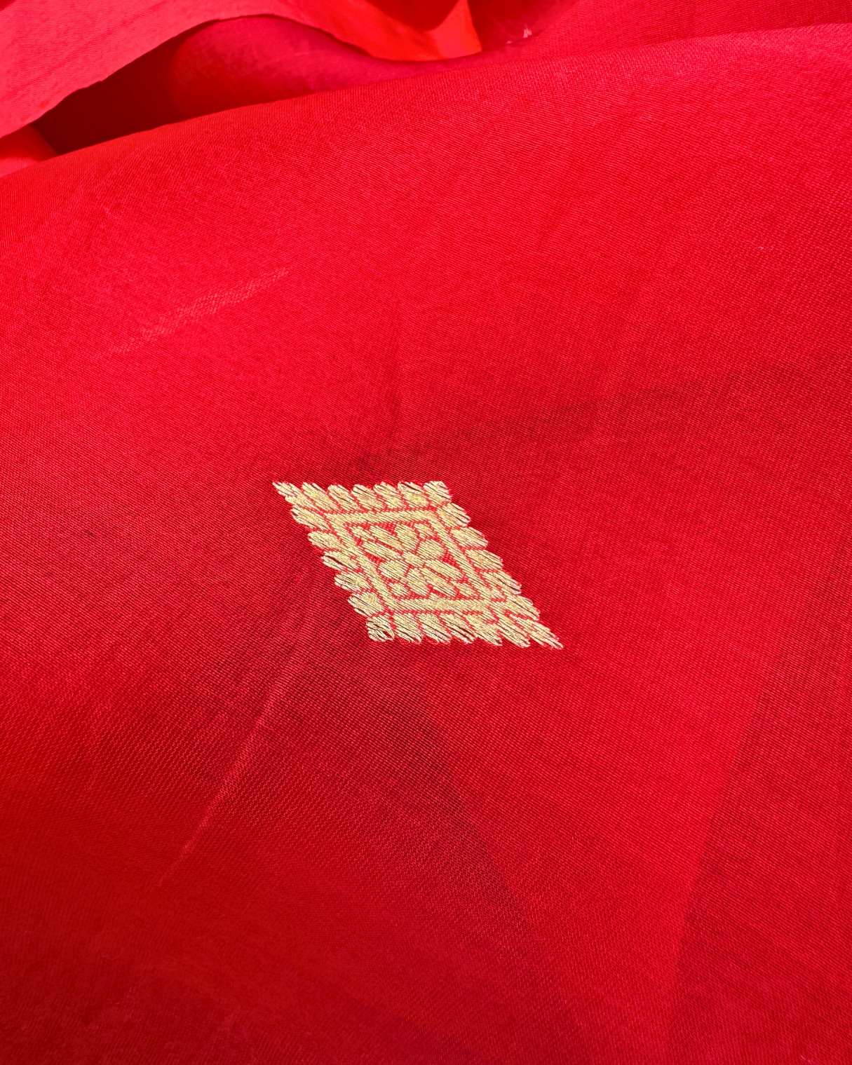 Red Pure Banarasi Kora Silk Suit Set with Dupatta
