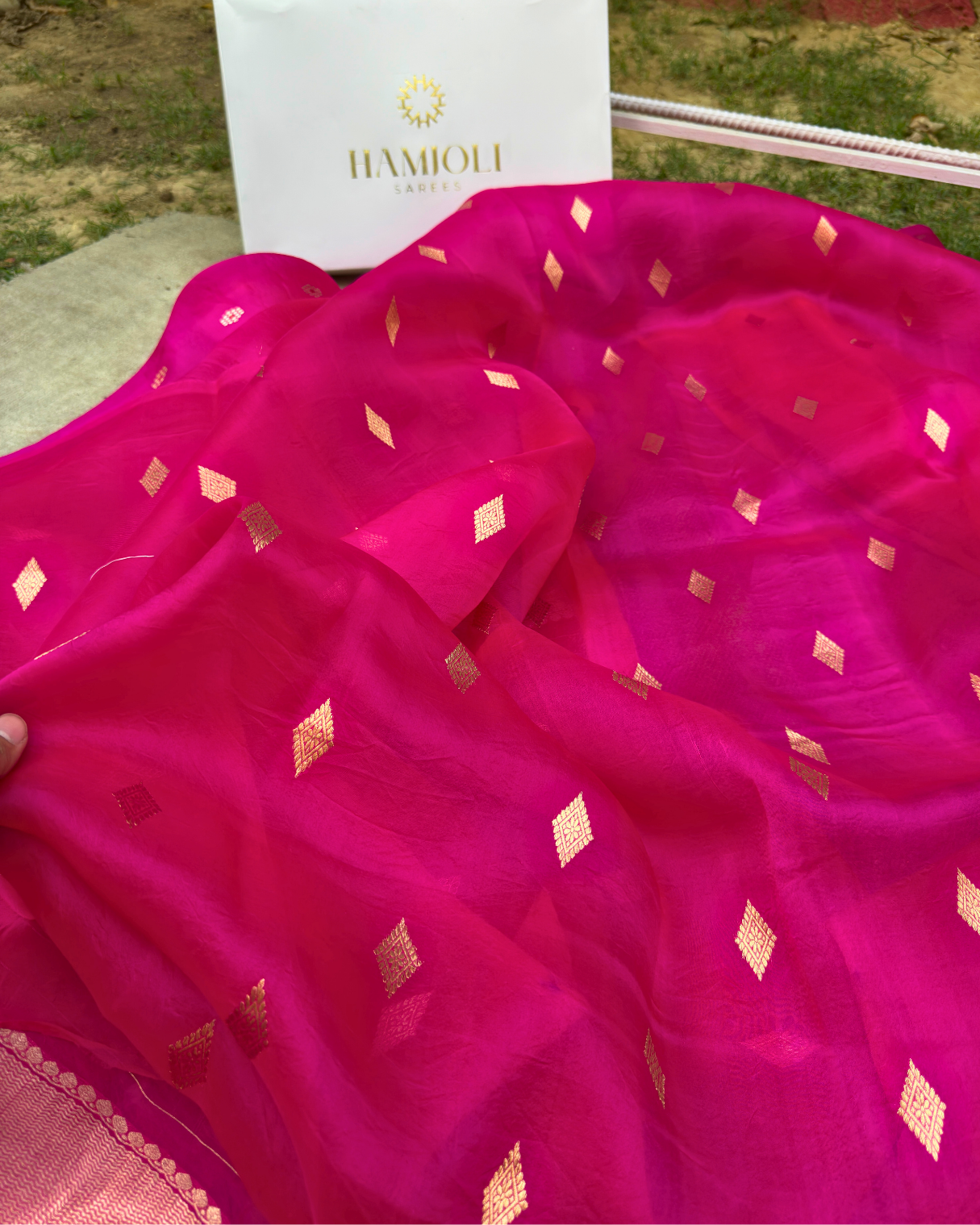 Pink Pure Banarasi Kora Silk Suit Set with Dupatta