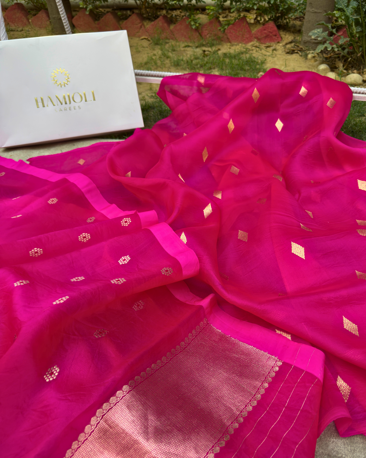 Pink Pure Banarasi Kora Silk Suit Set with Dupatta