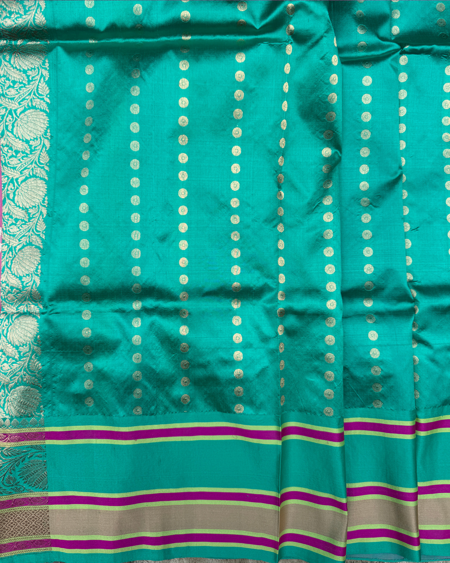 Pink Banarasi Handloom Double Kora Katan Handloom Saree