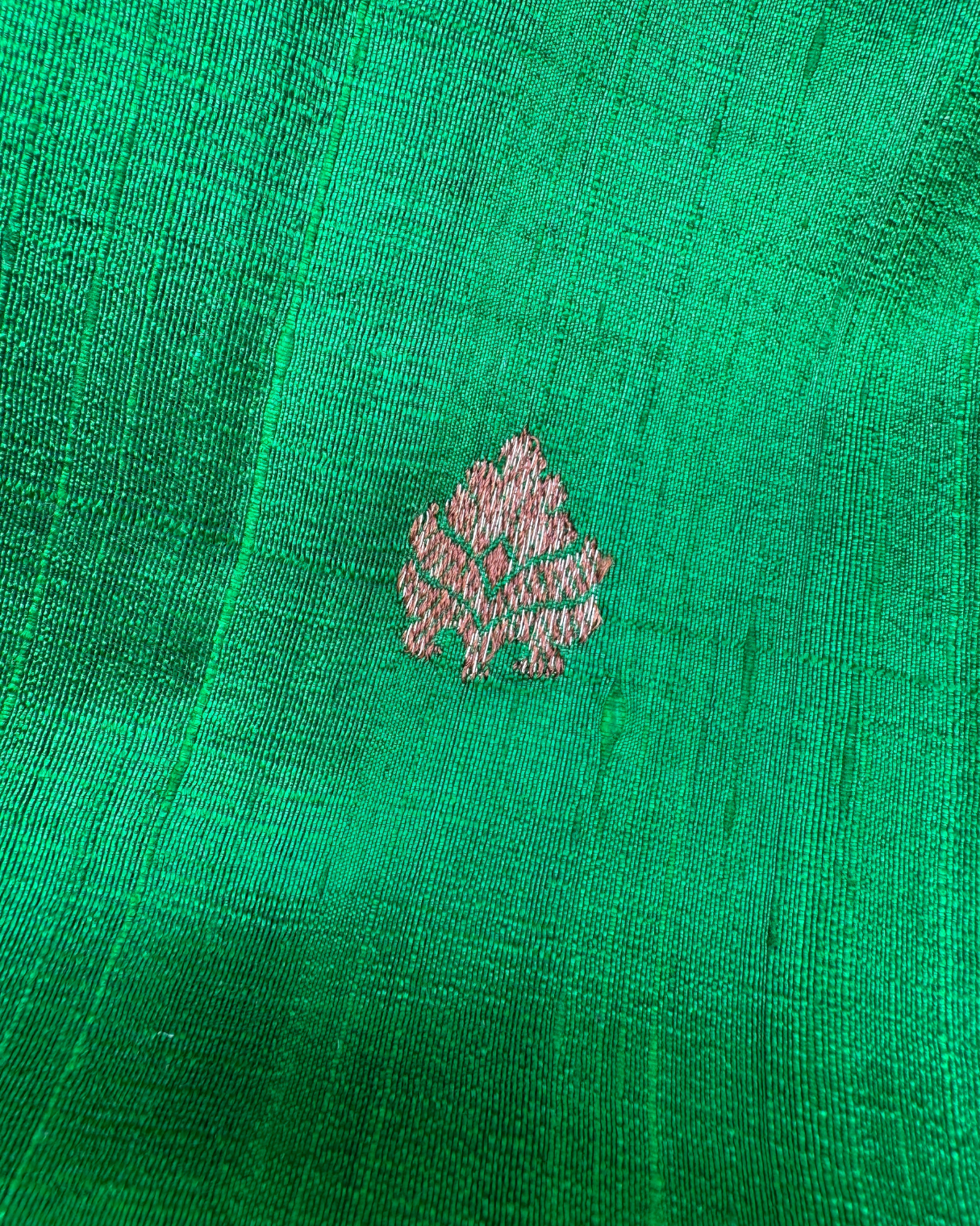Green Pure Banarasi Raw SIlk Saree