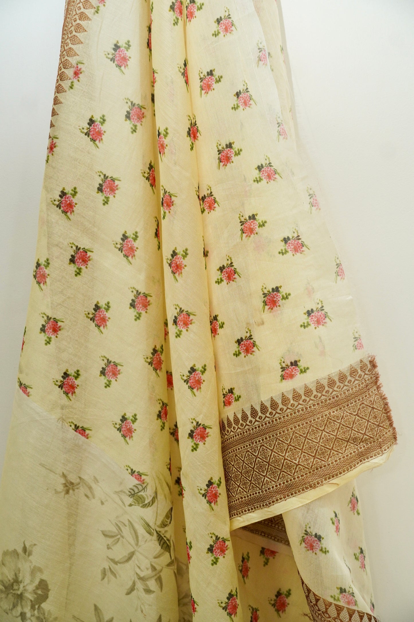 'Fusion' Yellow Banarasi Chanderi Saree