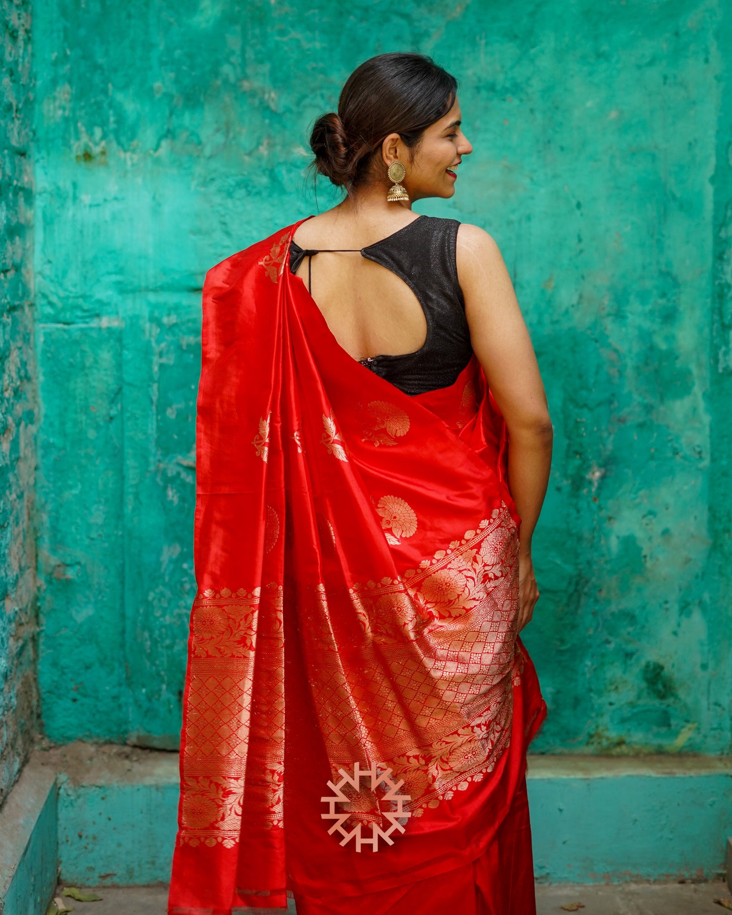 Red Pure Handloom Banarasi Katan Saree