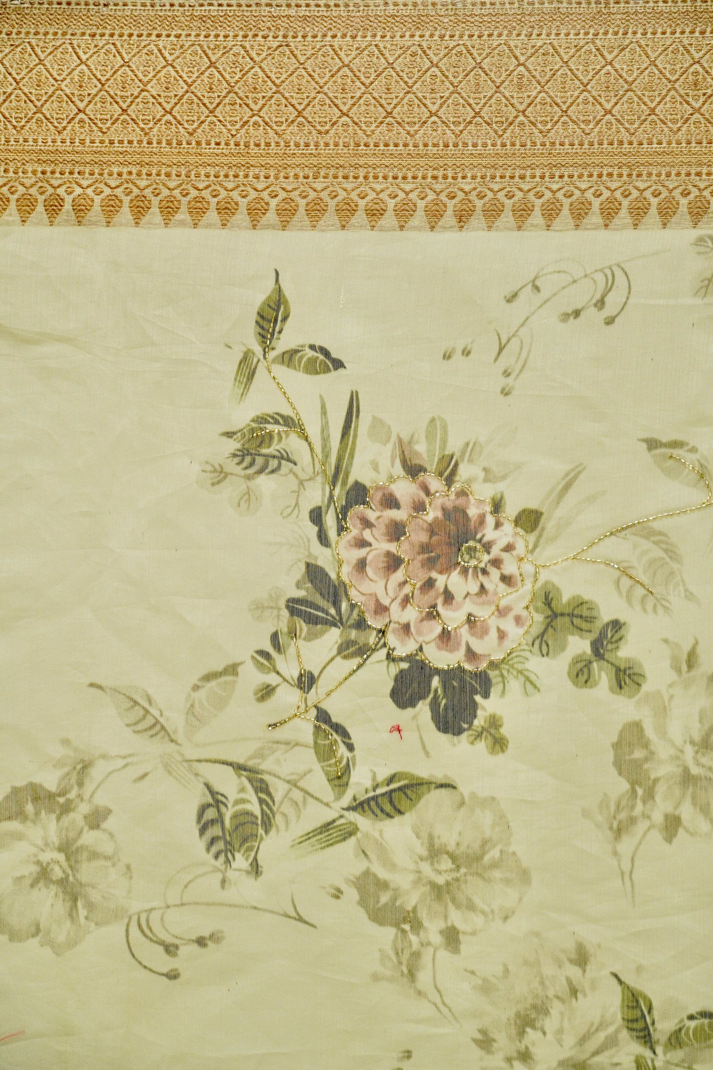 'Fusion' Yellow Banarasi Chanderi Saree