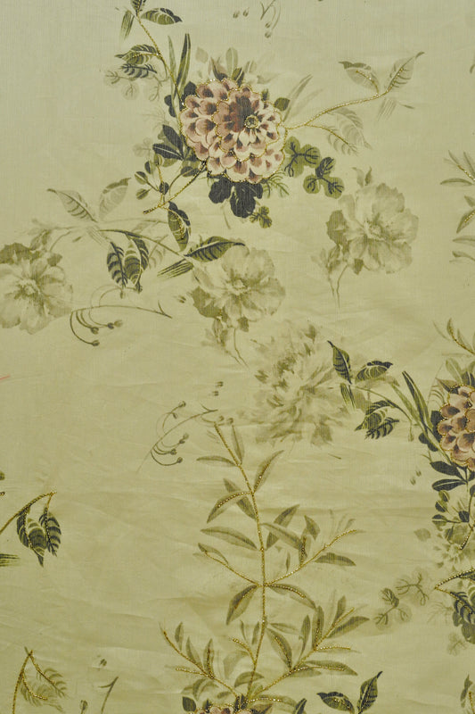 'Fusion' Yellow Banarasi Chanderi Saree