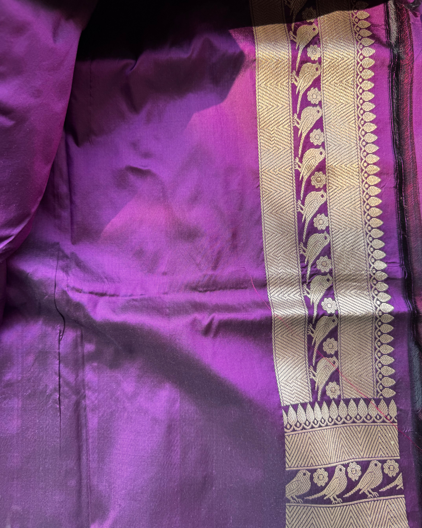 Lavender Pure Banarasi Katan Ektara Silk Saree