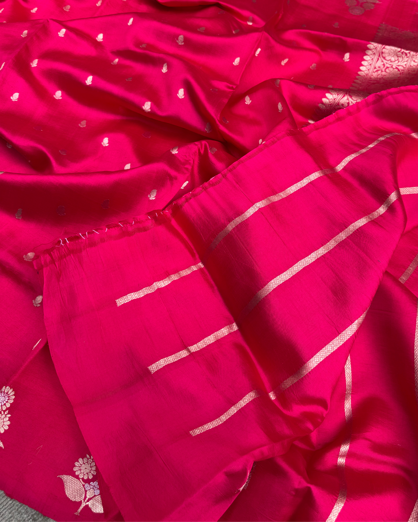 Pink Pure Banarasi Mulberry Soft Silk Saree