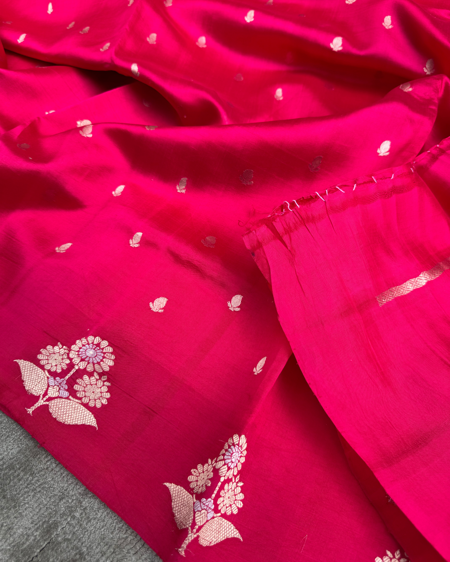 Pink Pure Banarasi Mulberry Soft Silk Saree