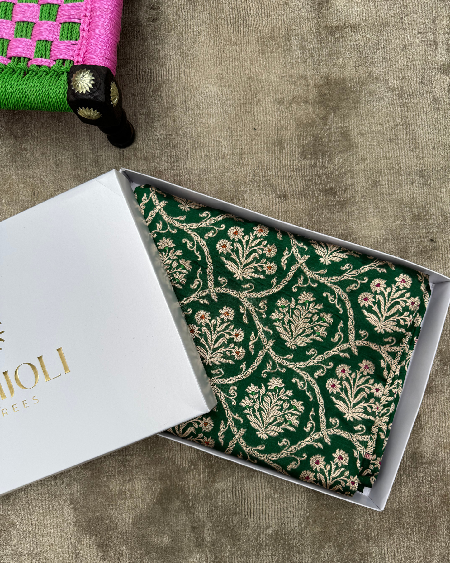 Green Pure Banarasi Katan Silk Saree