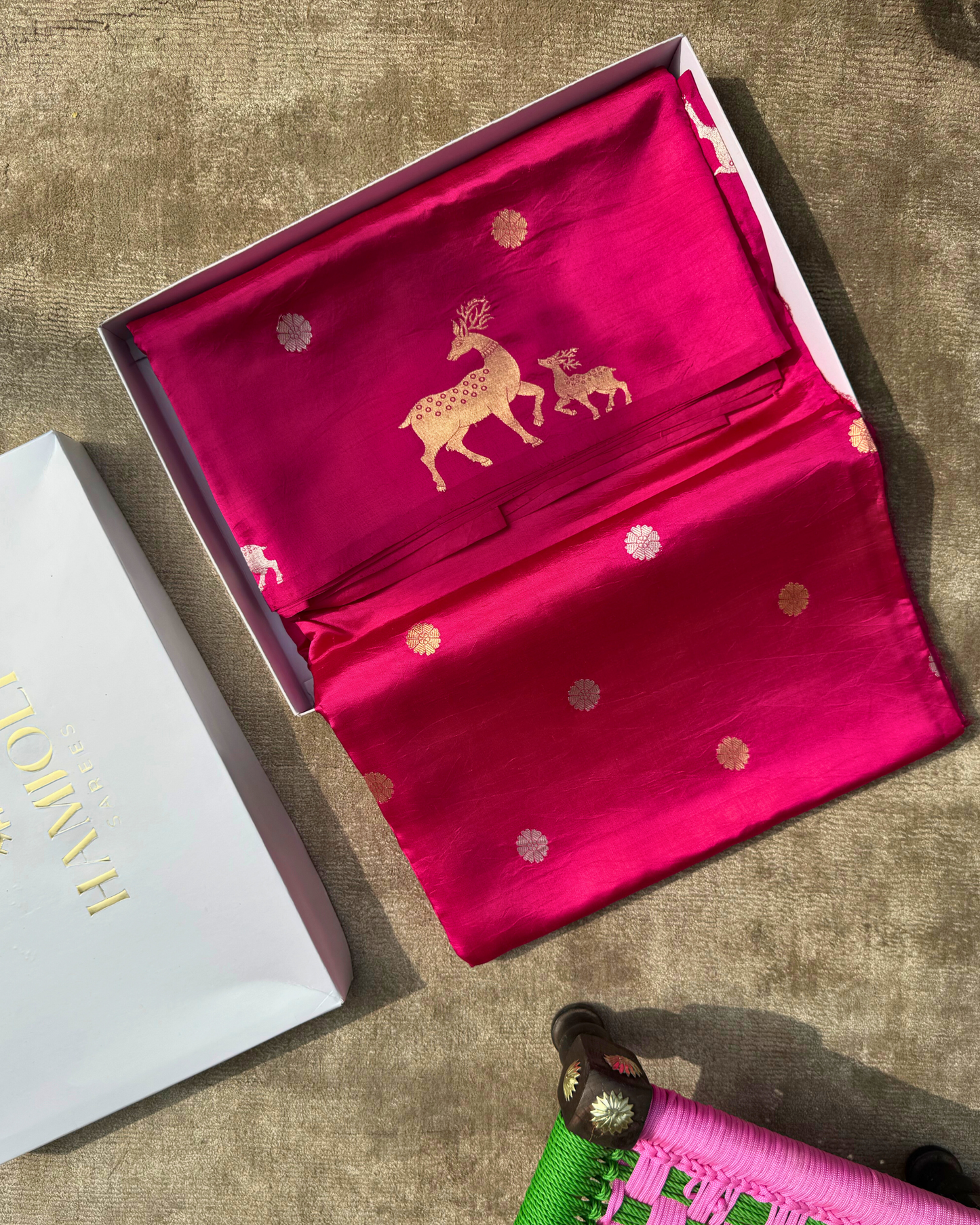 Pink Pure Banarasi Mulberry Mango Soft Silk Saree