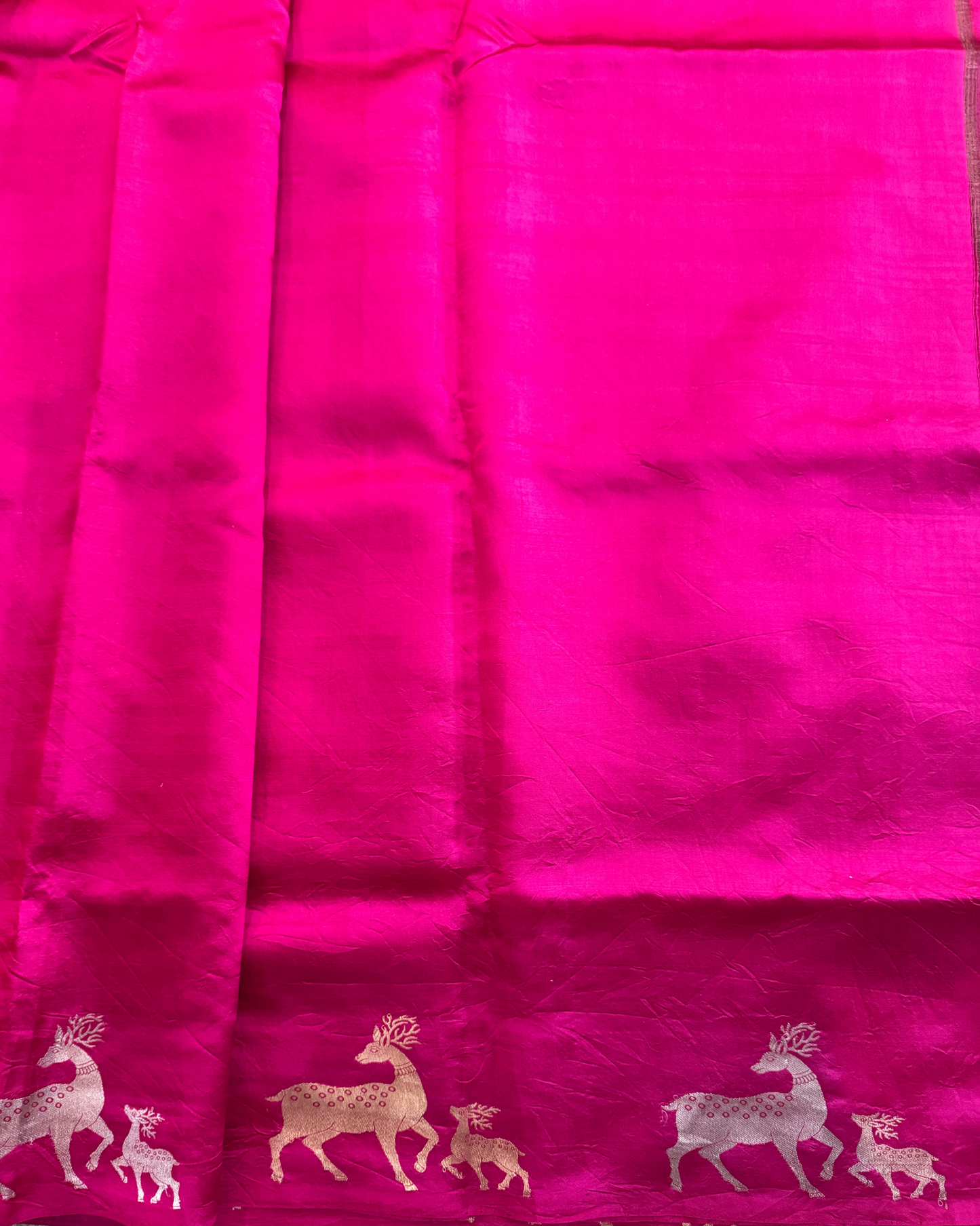 Pink Pure Banarasi Mulberry Mango Soft Silk Saree