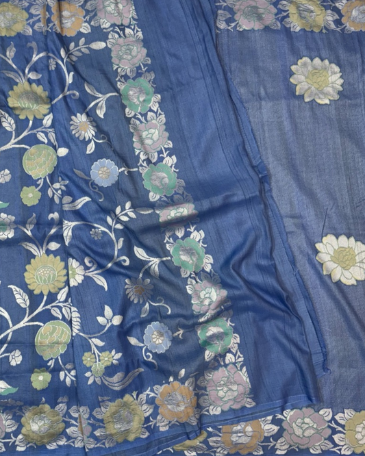 Pure Banarasi Tusser Georgette Saree