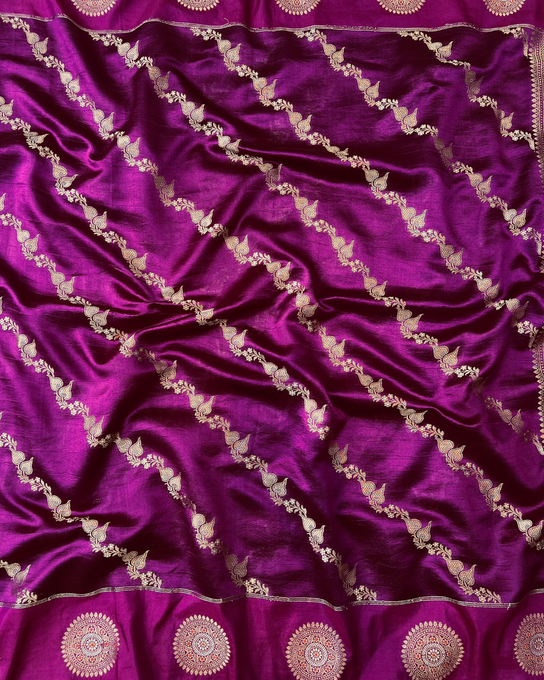 Raspberry Pink Raw Mango Saree