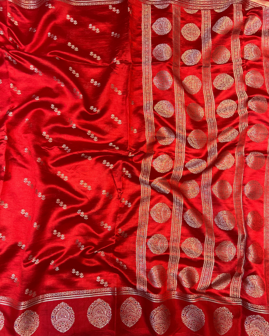 Ruby Red Raw Mango Saree