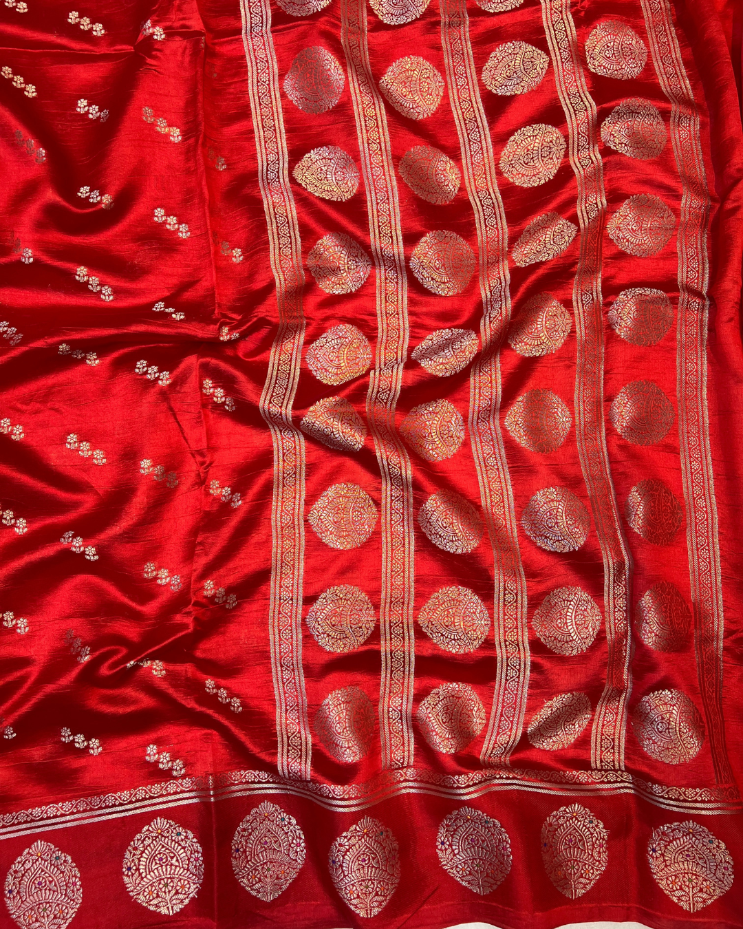 Ruby Red Raw Mango Saree