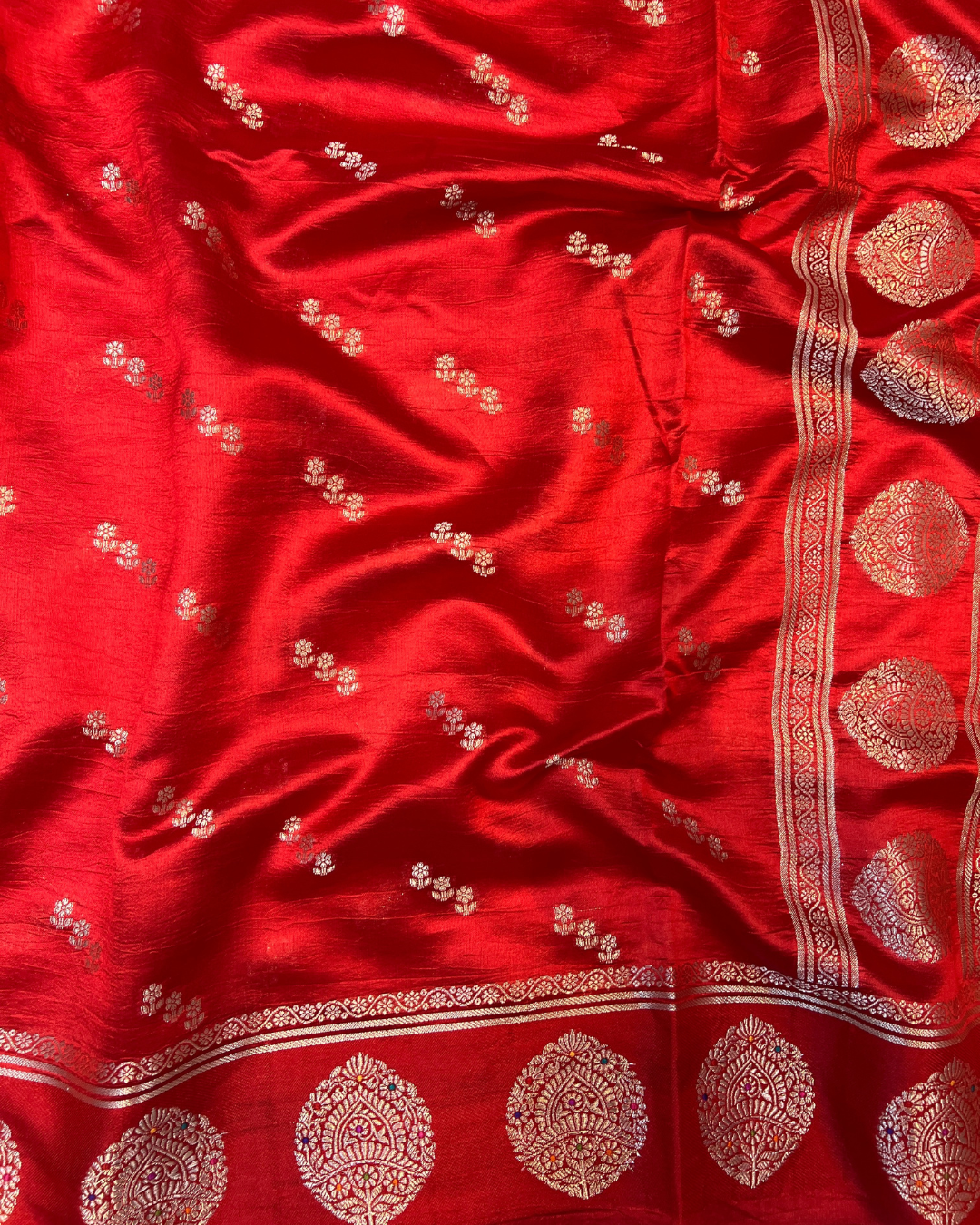 Ruby Red Raw Mango Saree