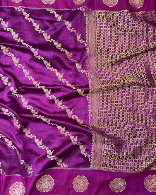 Raspberry Pink Raw Mango Saree
