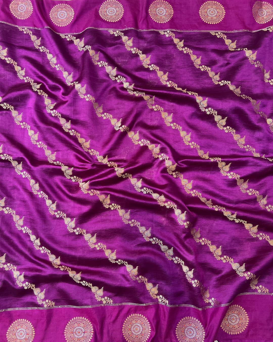 Raspberry Pink Raw Mango Saree