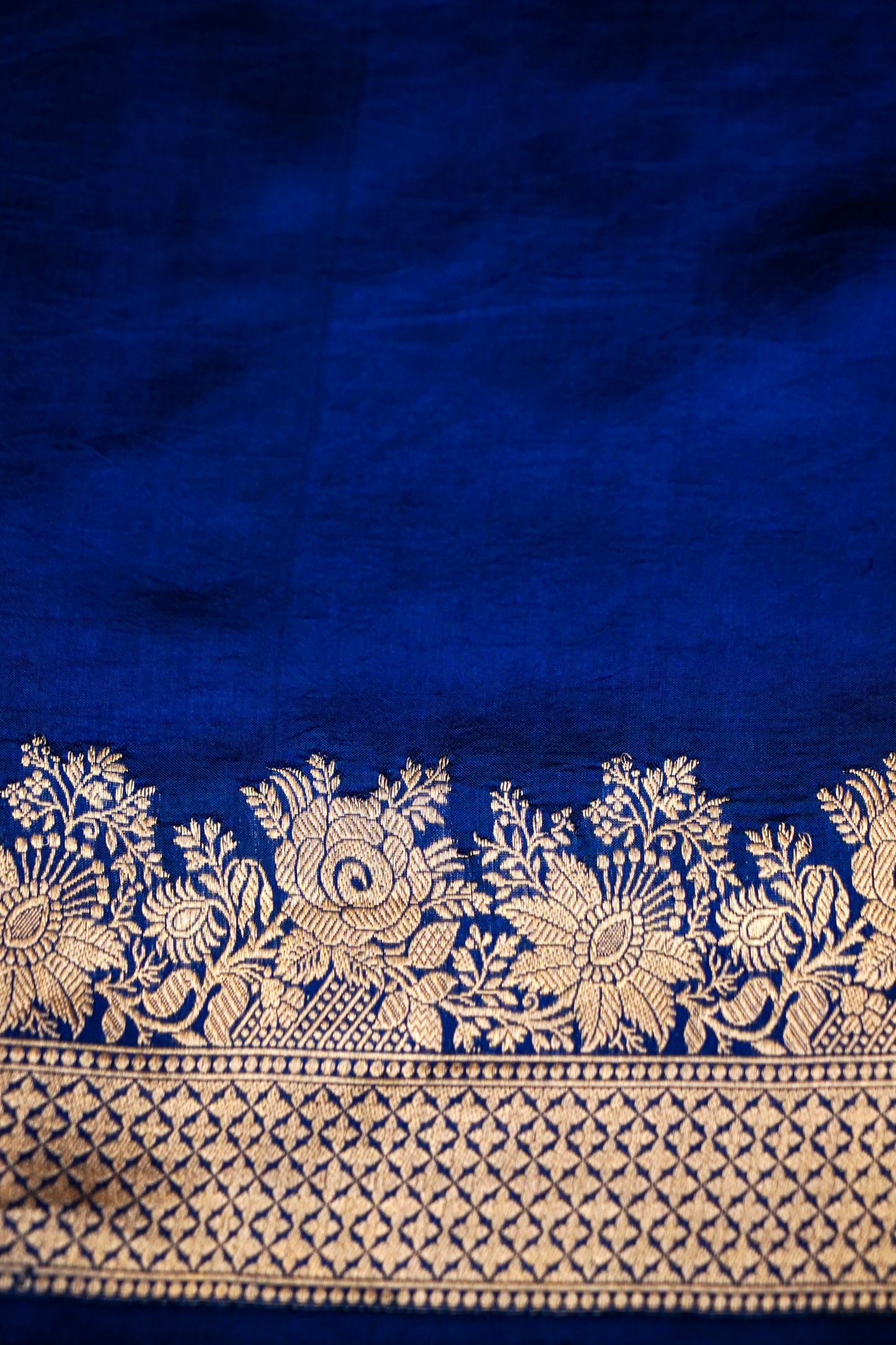 Royal Blue Pure Mulberry Katan Silk Saree