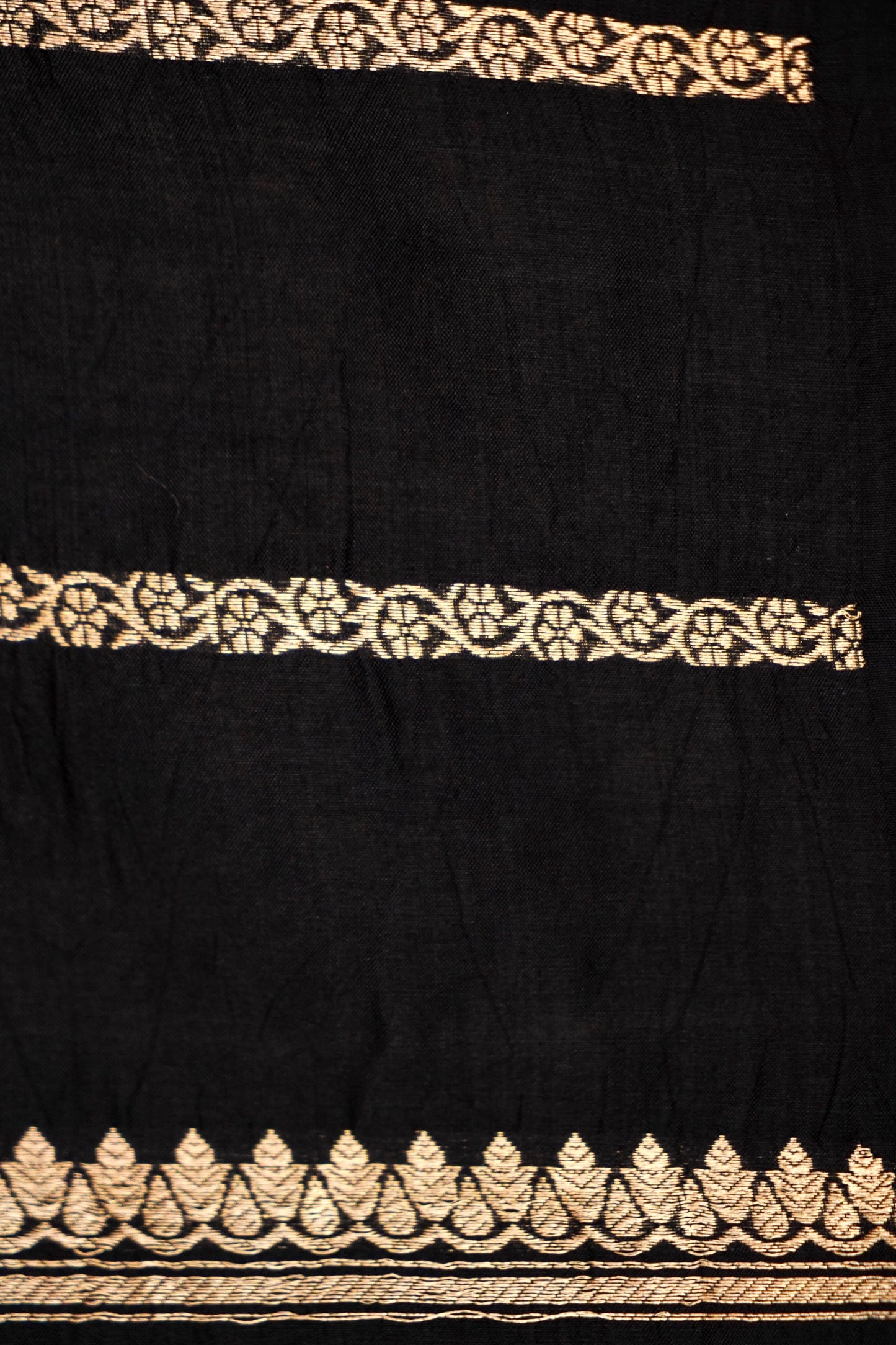 Black Pure Mulberry Katan Silk Saree