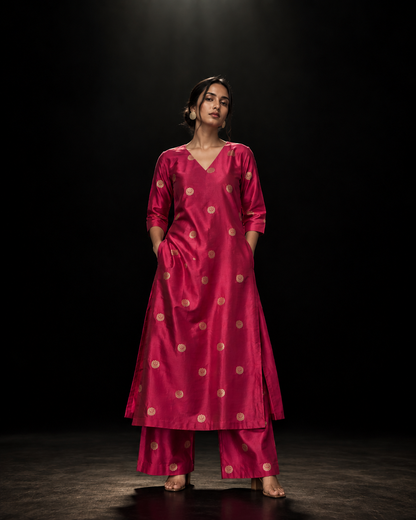 Pure Handloom Banarasi Silk Co-ord Set