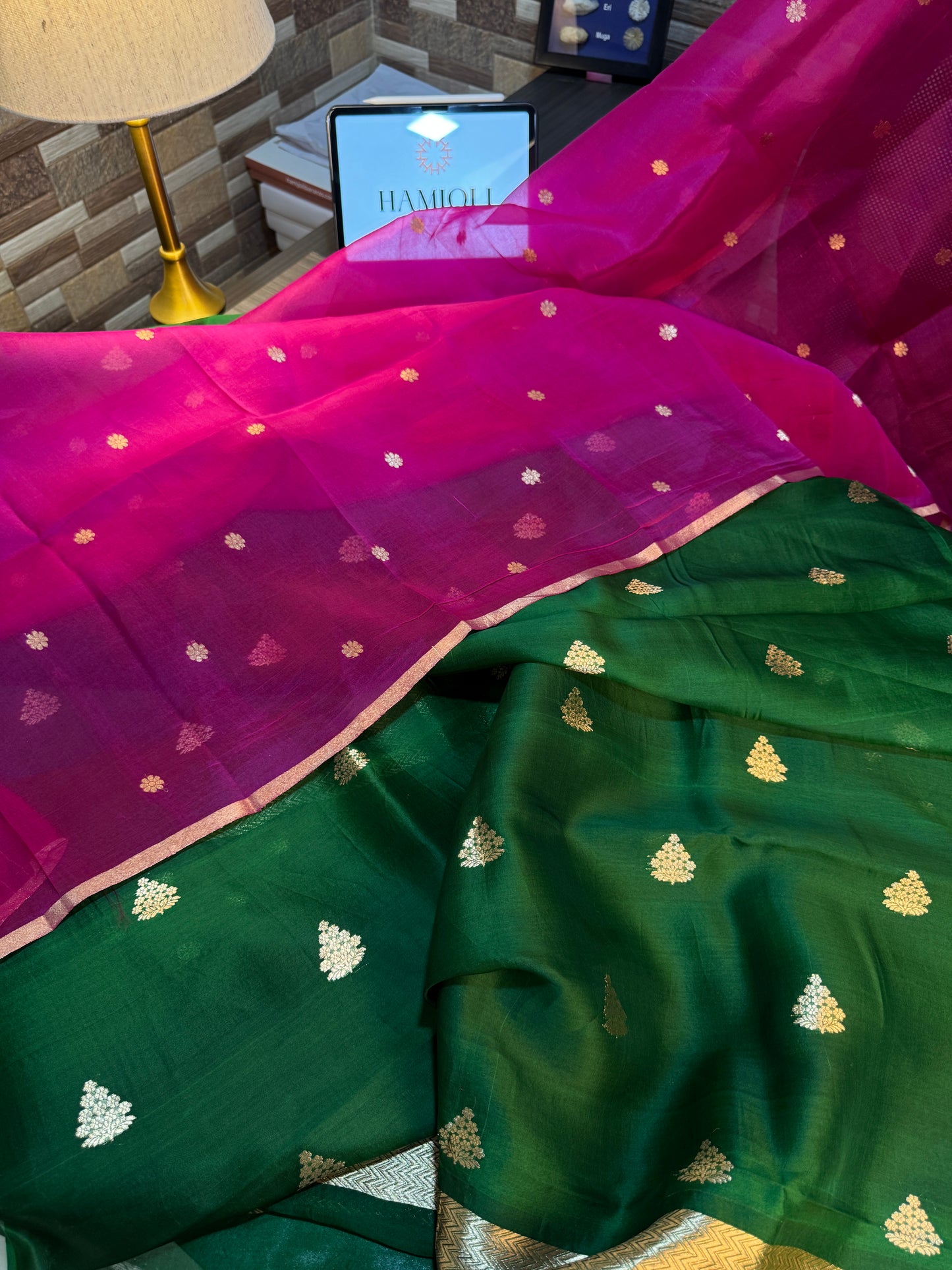 Rangrez Gulabi — Kora Silk 3-Piece Suit Set