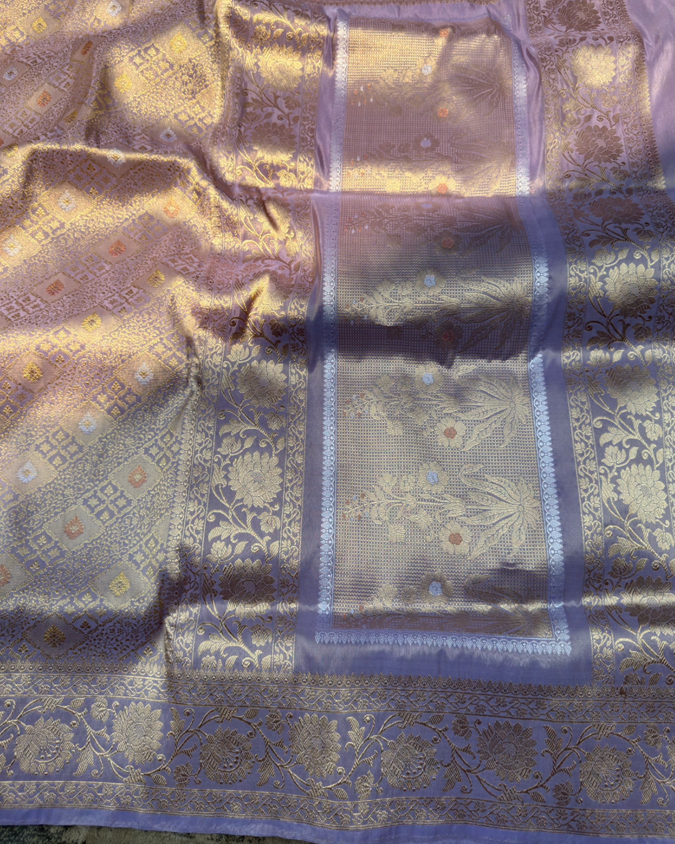 Pink Brocade Pure Banarasi Tissue Silk Saree
