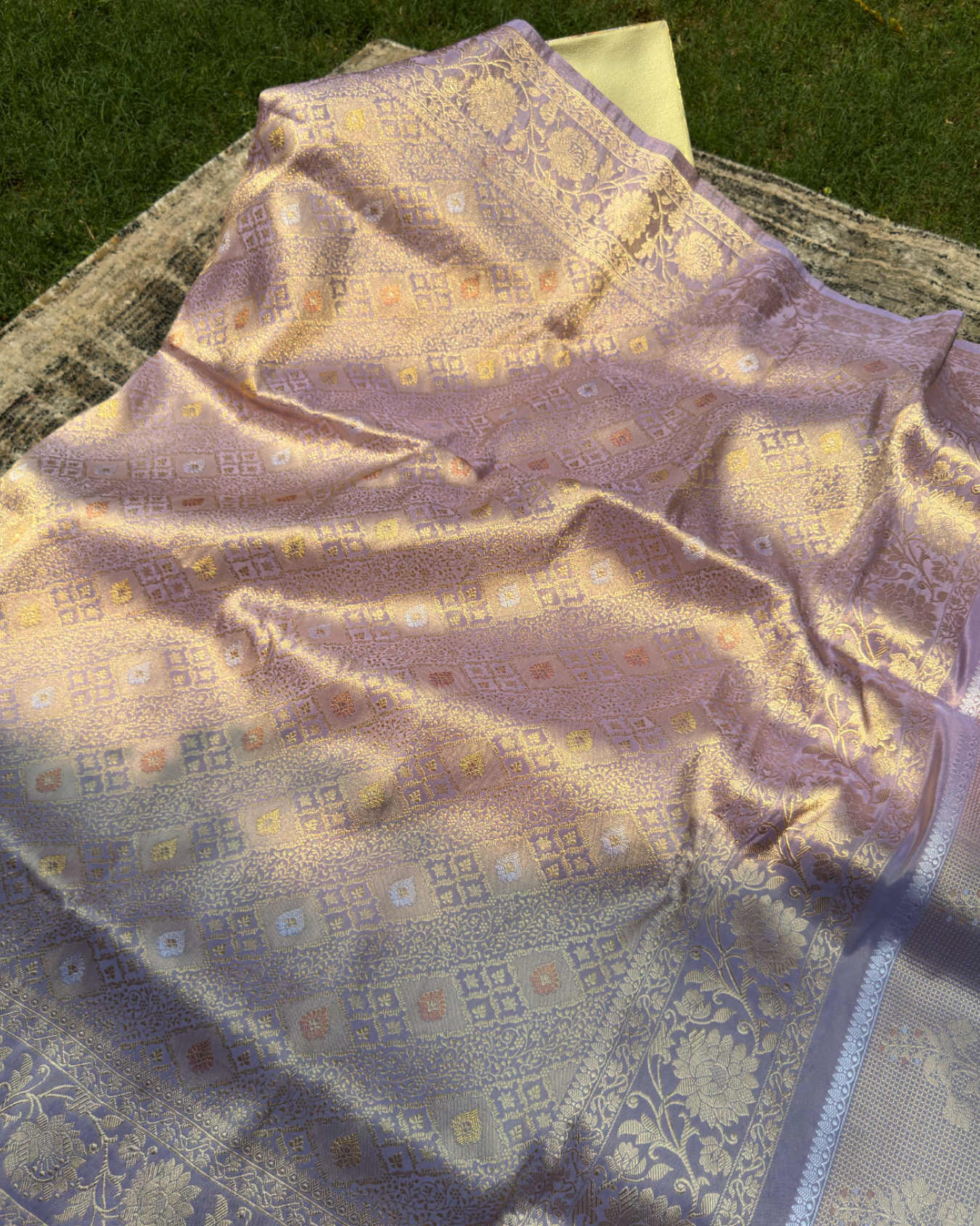 Pink Brocade Pure Banarasi Tissue Silk Saree