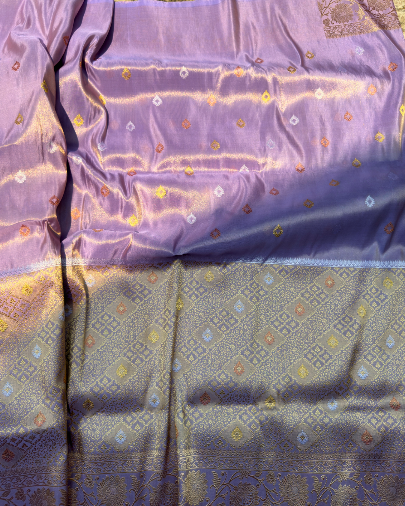 Pink Brocade Pure Banarasi Tissue Silk Saree