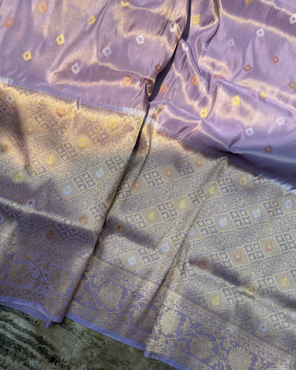 Pink Brocade Pure Banarasi Tissue Silk Saree