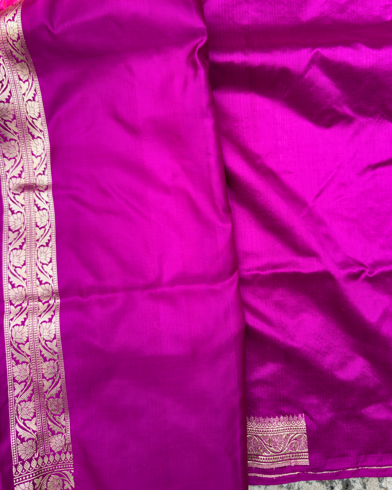 Pink Pure Handloom Banarasi Mashru Silk Saree