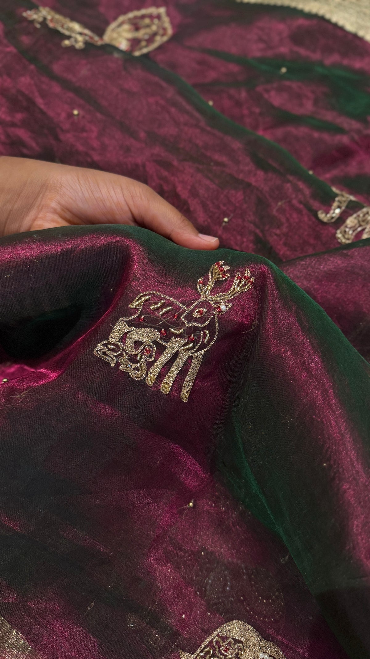 Hand Zardozi Tissue Silk Banarasi Saree