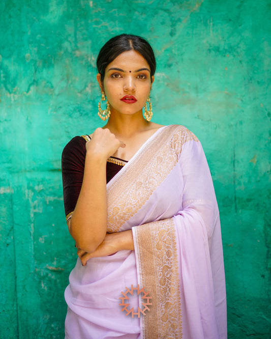 Khaddi Georgette Handloom Saree