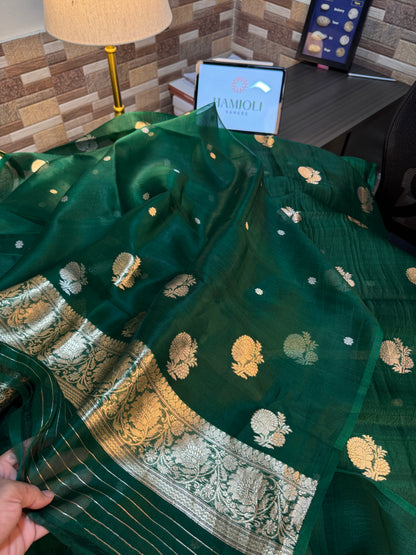 Shahzaadi Emerald — Kora Silk 3-Piece Suit Set