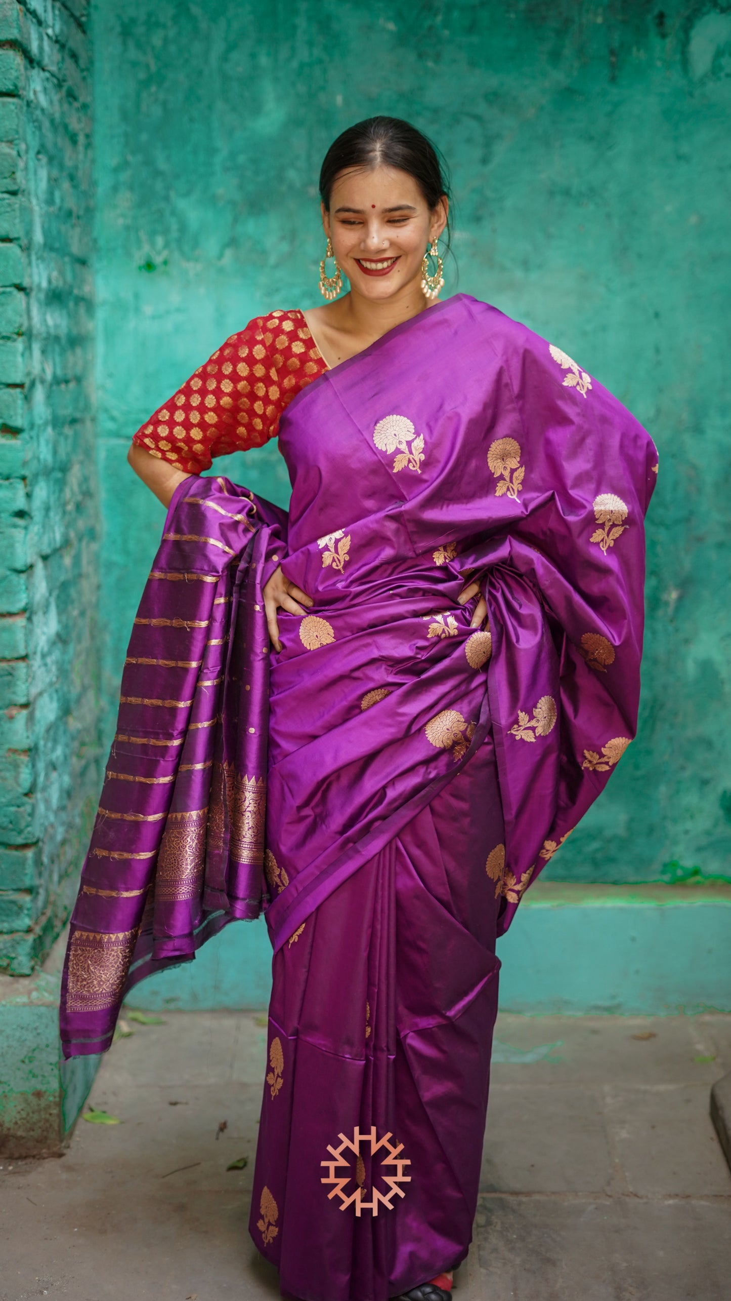 Deep Pink Pure Banarasi Katan Handloom Saree